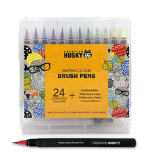 Load image into Gallery viewer, Creative Husky Watercolour Brush Pens