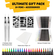 Load image into Gallery viewer, Creative Husky Watercolour Brush Pens