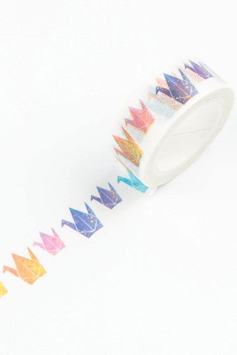 Infeel.Me Washi Masking Tape - Water Color Origami Crane [1.5cm x 7m]