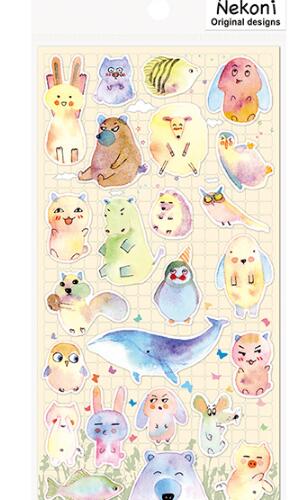 NEKONI Handdrawn Stickers - Animals
