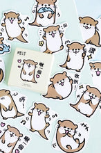 Load image into Gallery viewer, Candy Poetry Paper Label Sticker Box - Otter [45 stickers]
