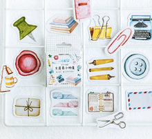 Load image into Gallery viewer, Mo•Card Paper Label Sticker Box - stationery collection [45 stickers]
