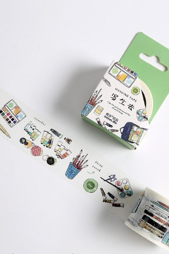 Infeel.Me Washi Masking Tape - Daily Stationery - Go Drawing [3cm x 5m]
