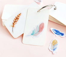 Load image into Gallery viewer, Mo•Card Label Sticker Box - Feather [46 stickers]
