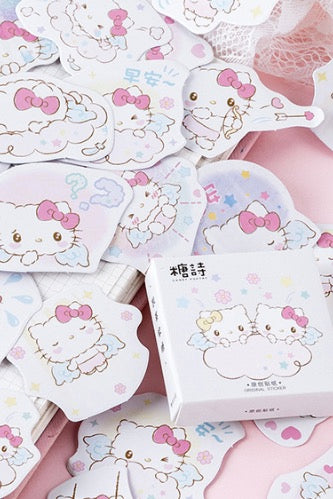 Candy Poetry Paper Label Sticker Box - Kitty Candy [45 stickers]