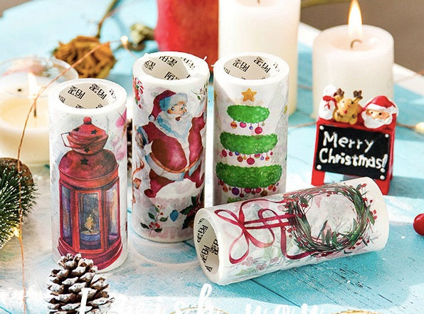 Mo•Card Christmas Wide Washi Tape- Wreaths (10cm x 5m)