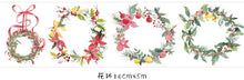 Load image into Gallery viewer, Mo•Card Christmas Wide Washi Tape- Wreaths (10cm x 5m)
