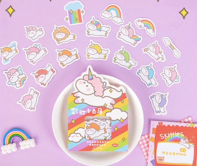 Mo•Card Sticker Sack - Rainbow Unicorn
