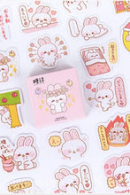Load image into Gallery viewer, Candy Poetry Paper Label Sticker Box - Soft Ear Rabbit [45 stickers]
