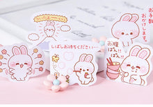 Load image into Gallery viewer, Candy Poetry Paper Label Sticker Box - Soft Ear Rabbit [45 stickers]
