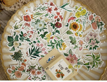 Load image into Gallery viewer, Yuxian Paper Label Sticker Box - Flower Image [50 stickers]
