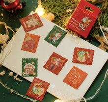 Load image into Gallery viewer, Mo•Card Sticker Box- Christmas Stamps
