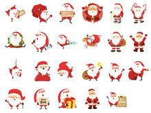 Load image into Gallery viewer, Mo•Card Paper Label Sticker Box - Christmas - Santa Red Hood [46 stickers]
