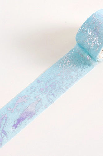 Candy Poetry Guilded Washi Tape- Dreamy Galaxy- Deep Ocean (3cm x 3m)