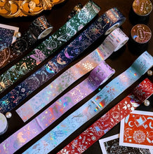 Load image into Gallery viewer, Candy Poetry Guilded Washi Tape- Dreamy Galaxy- Deep Ocean (3cm x 3m)
