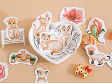 Load image into Gallery viewer, Mo•Card Sticker Box- Flower Cats
