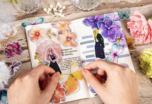 Load image into Gallery viewer, Shimmer Flower Sticker Sack- Butterfly Night

