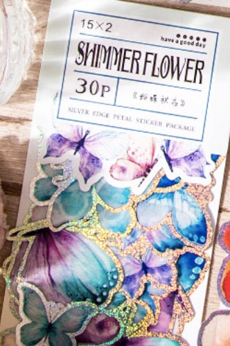 Shimmer Flower Sticker Sack- Butterfly Night