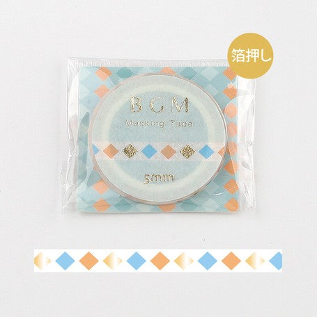 BGM Washi Tape- Blue and Orange Squares