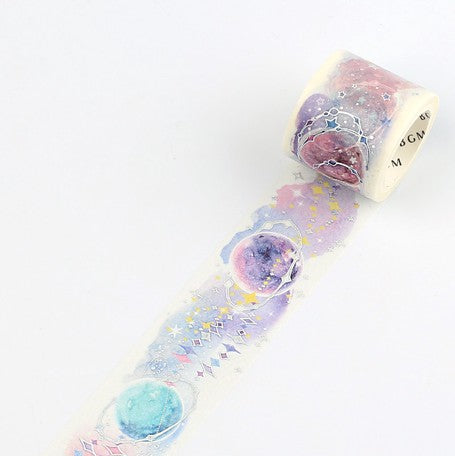 BGM Washi Tape Foil Stamping Space Girl Planet