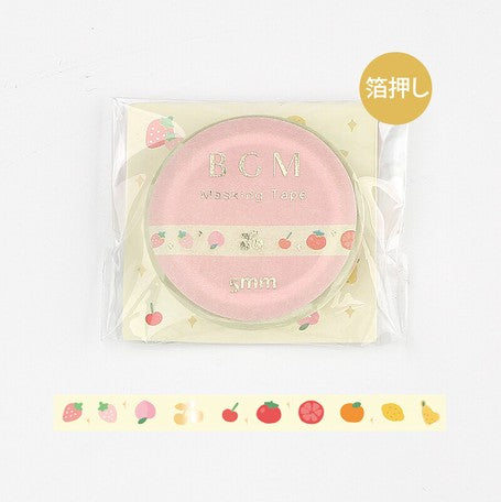 BGM Washi Tape- Glitter Fruit