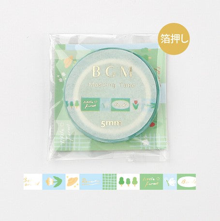 BGM Washi Tape- Green Forest