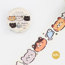 Load image into Gallery viewer, BGM Washi Tape- Stamping Cat
