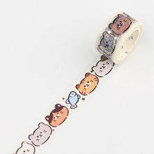 Load image into Gallery viewer, BGM Washi Tape- Stamping Cat
