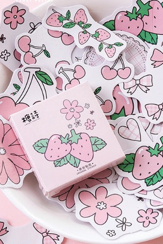 Candy Poetry Sticker Box- Strawberry