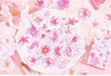 Load image into Gallery viewer, Mo•Card Paper Sticker Box- Flying Cherry Blossoms
