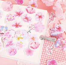 Load image into Gallery viewer, Mo•Card Paper Sticker Box- Flying Cherry Blossoms
