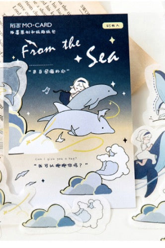 Mo•Card Sticker Sack- Hugs from the Deep Sea