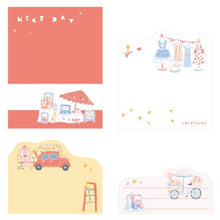 Load image into Gallery viewer, Die-Cut Memo Note Pad- Girly Heart- Nice Day
