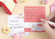 Load image into Gallery viewer, Die-Cut Memo Note Pad- Girly Heart- Nice Day
