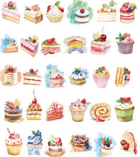 Load image into Gallery viewer, Miss Time- Die Cut Post Card Set- Birthday Party Cakes
