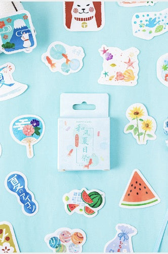 Mo•Card Paper Sticker Box- Japanese Summer Festival