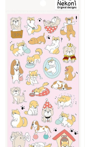Nekoni Sticker Sheet- Dogs