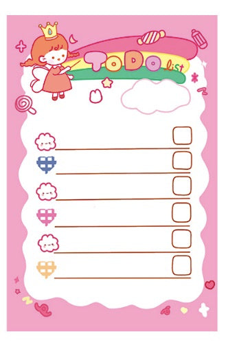 Cookie Memo Pad- Rainbow To Do List