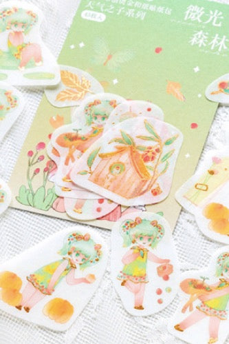 Mo•Card Sticker Sack- Weather- Glittering Forest