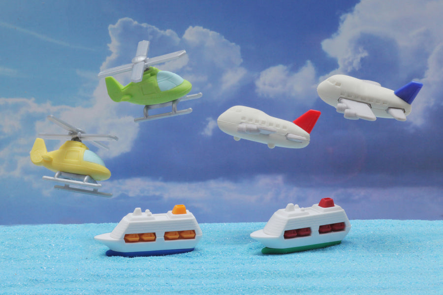 Iwako Airplane and Ship Erasers