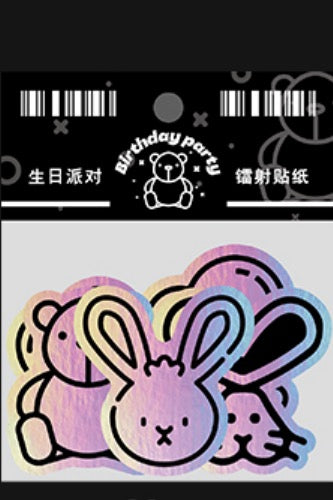Mr Paper Laser Sticker- Birthday Party