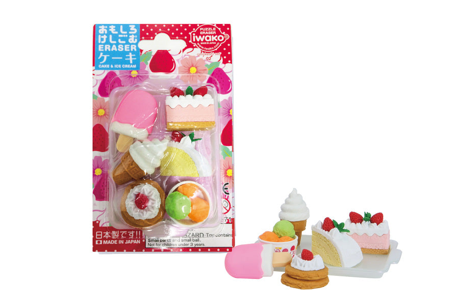 Iwako Sweet Cake Eraser Set