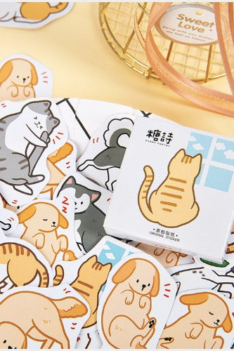 Candy Poetry Sticker Box- Cat and Dog Friends