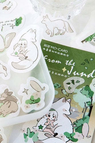 Mo•Card Sticker Sack- Hugs from the Jungle