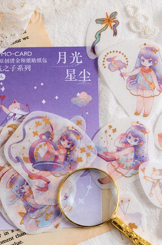 Mo•Card Sticker Sack- Weather- Moon Light
